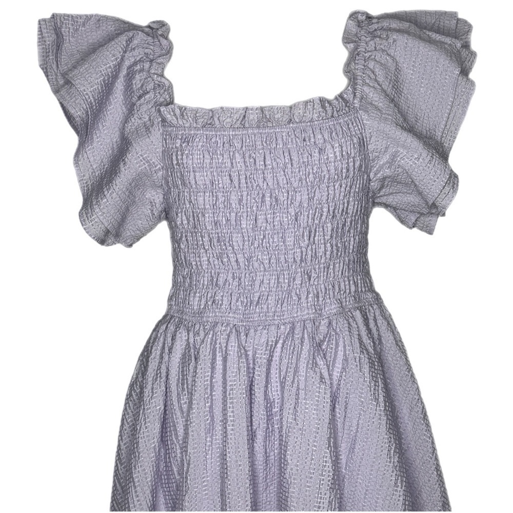 TCEC Purple Smocked Ruffled Mini Dress - Picture 2 of 5